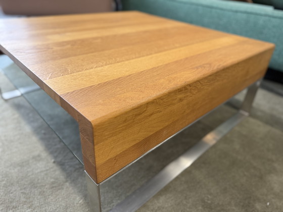 Image 1 of Leolux Aditi Coffee Table Oak Wood 84x84xH34