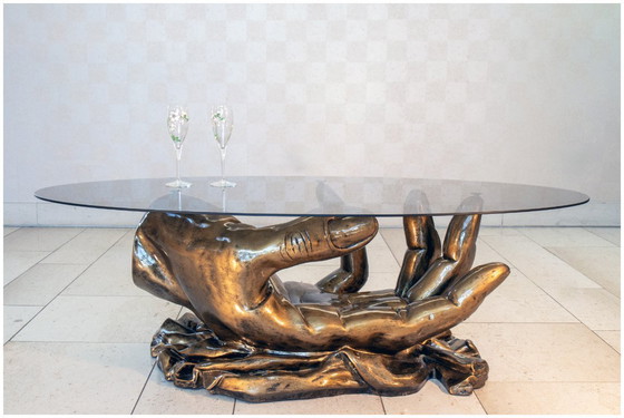 Image 1 of Magnífica mesa de centro, Hollywood regency, 1980