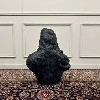 Bust of Hercules by Lucas Faydherbe, Sculpture, Porcelain, Ceramic, Black, Chesterfield (photo 4 of 10)