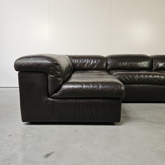 Image 1 of Canapé modulaire vintage en cuir, Jeep Durlet