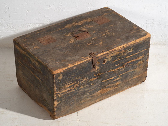 Antique cobalt blue ammunition trunk (c.1900) #64 – Chest of drawers, Rustic (photo 10 of 34)