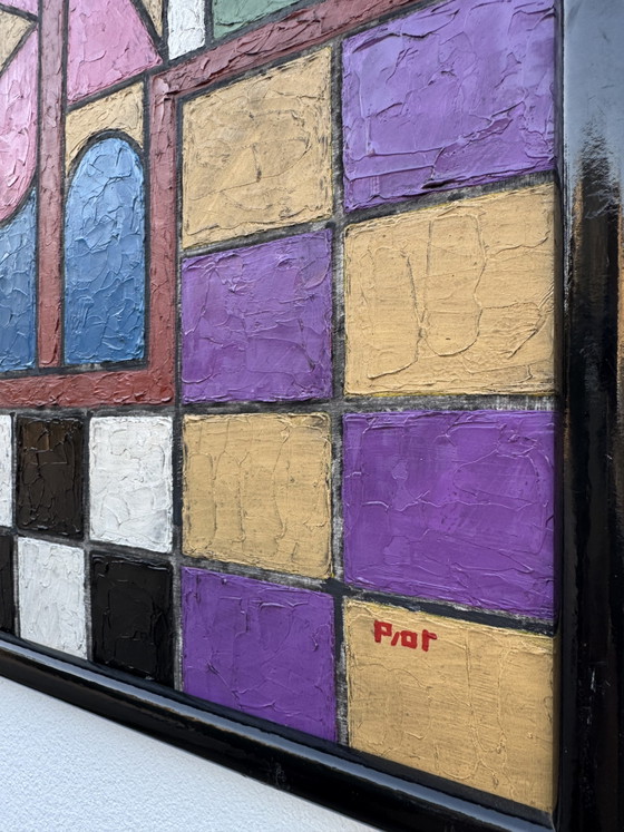 Colorful Geometric Abstract Painting – Paintings & Drawings, Paper (photo 6 of 10)