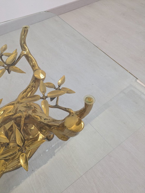 Image 1 of Willy Daro - Tavolino - Bonzaï - Ottone, vetro