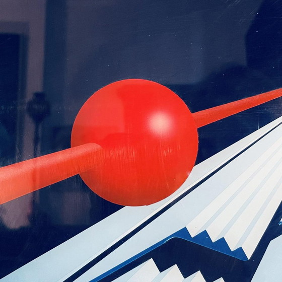 Patrice Placeman, Bola Roja, Óleo Eglomizado Bajo Cristal Acrílico, 1996 – Pinturas y dibujos, Wood, Plastic (photo 4 of 10)