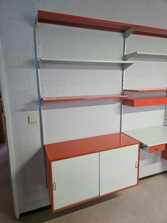 Zeldzaam Groot Pilastro Wandsysteem (Tjerk Reijenga) – Jaren 60 – Oranje/Wit – Prachtige Opstelling (photo 3 of 15)