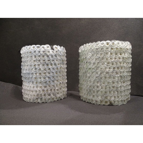 Image 1 of Paar vintage Murano glazen wandlampen, Italië