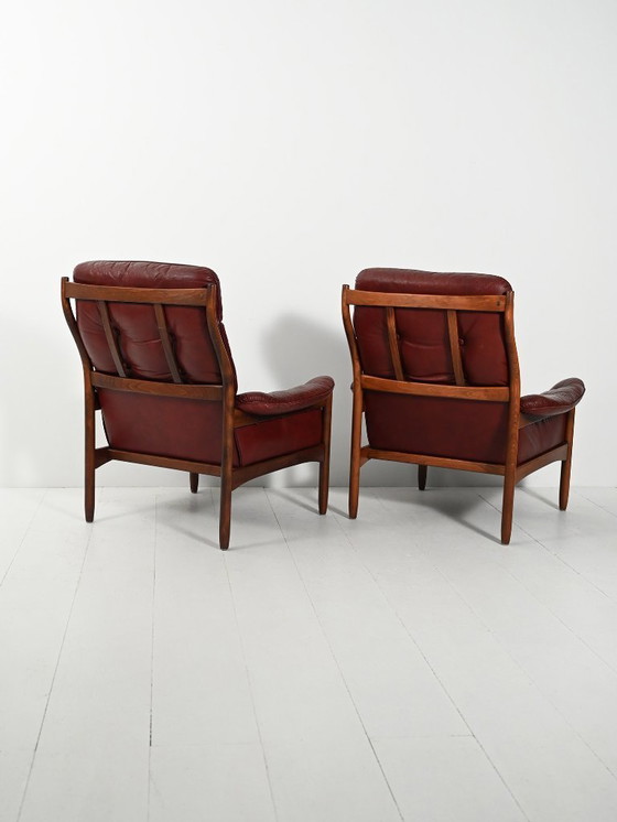 Image 1 of Pair of "Hoffman" armchairs by Gunnar Kentemol