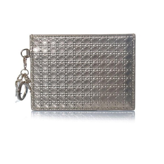 Image 1 of Dior, Metallic Diorama cardholder with pendant