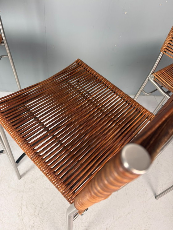 Image 1 of Tito Agnoli – Ensemble de quatre tabourets de bar « Miss B », Italie, 1997