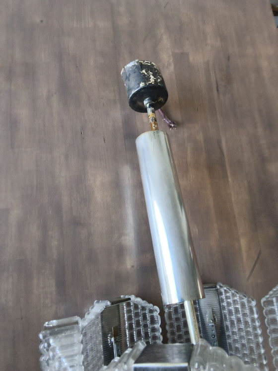 Kaiser Leuchte, Kaiser Leuchten, Suspensions, Verre, Métal, Argenté (photo 7 sur 7)