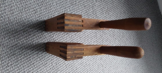Set di 2 fermalibri/morsetti in legno antichi (circa 1900) – Oggetti decorativi, Wood (photo 7 of 7)