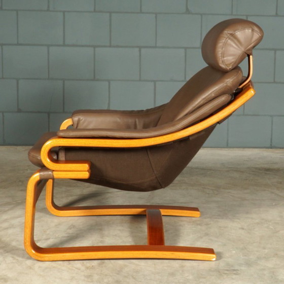 Image 1 of Danish "Apollo" armchair with footstool – Svend Skipper – 1970s