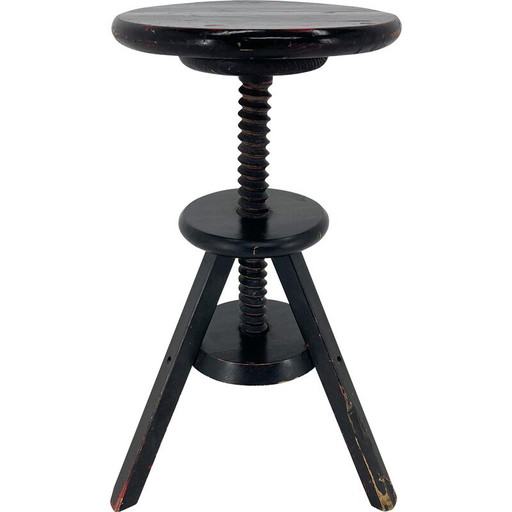 Tabouret de piano réglable en bois, Italie