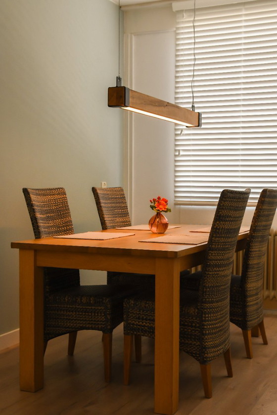 Image 1 of Lampada a sospensione di design in legno - Luce brillante