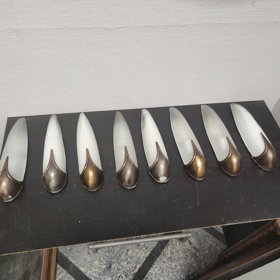Set of 8 Wall Lamps Idearte Spain – Wall lights, Glass, Metal (photo 2 of 10)