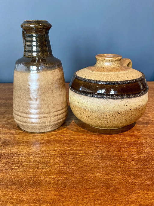 Vase design vintage Strehla Keramik modèle 9025 - style moderne du milieu du siècle - années 1960