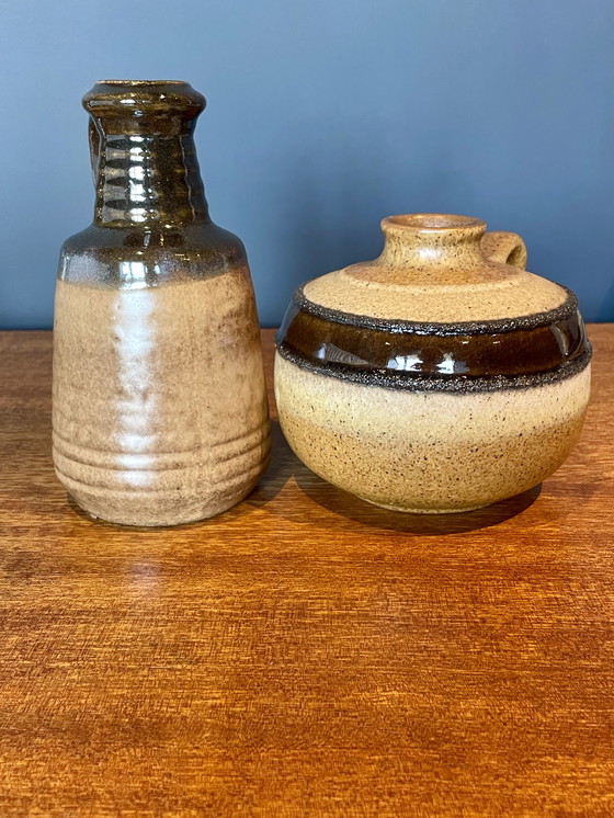 Image 1 of Vase design vintage Strehla Keramik modèle 9025 - style moderne du milieu du siècle - années 1960