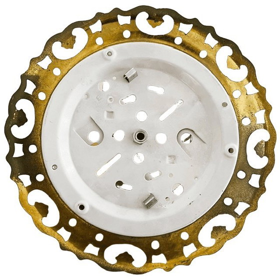 Lampada da soffitto vintage Hollywood Regency con stella in vetro sfaccettato, lampada da soffitto Hollywood (photo 5 of 5)