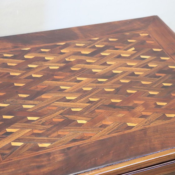 Elegante Antike Kommoden Aus Nussbaumholz Intarsien, Restauriert, Italien 18. Jahrhundert – Wood (photo 4 of 17)