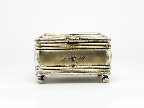 Plated Brass Sugar Bowl From Henneberg Brothers, Warsaw, Poland, 19th Century – Table accessories, Silver (photo 7 of 13)
