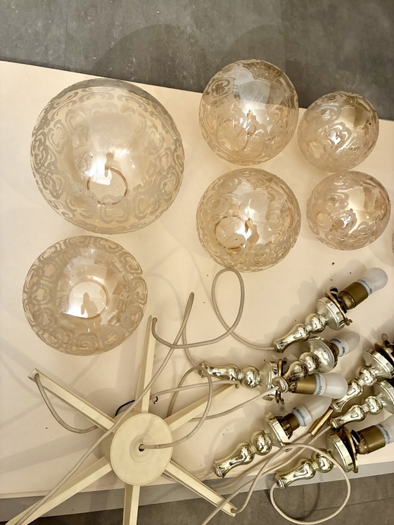 Image 1 of Lampe Cascade Fischer Leuchten à 7 lumières – Style futuriste des années 1970

