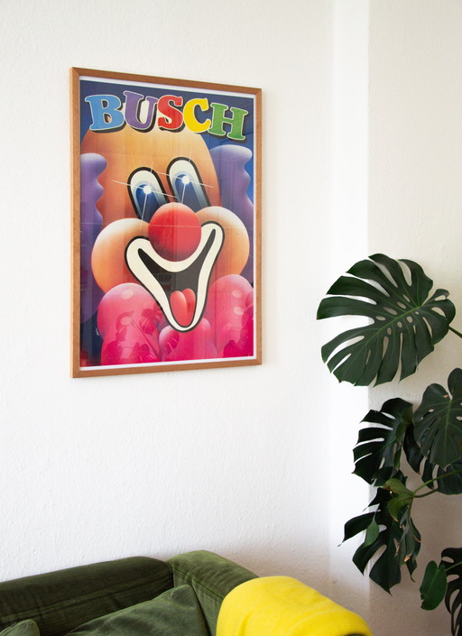 Original Seltenes DDR Zirkus Busch Poster 1989 / ca. 81x57cm / 32x22in