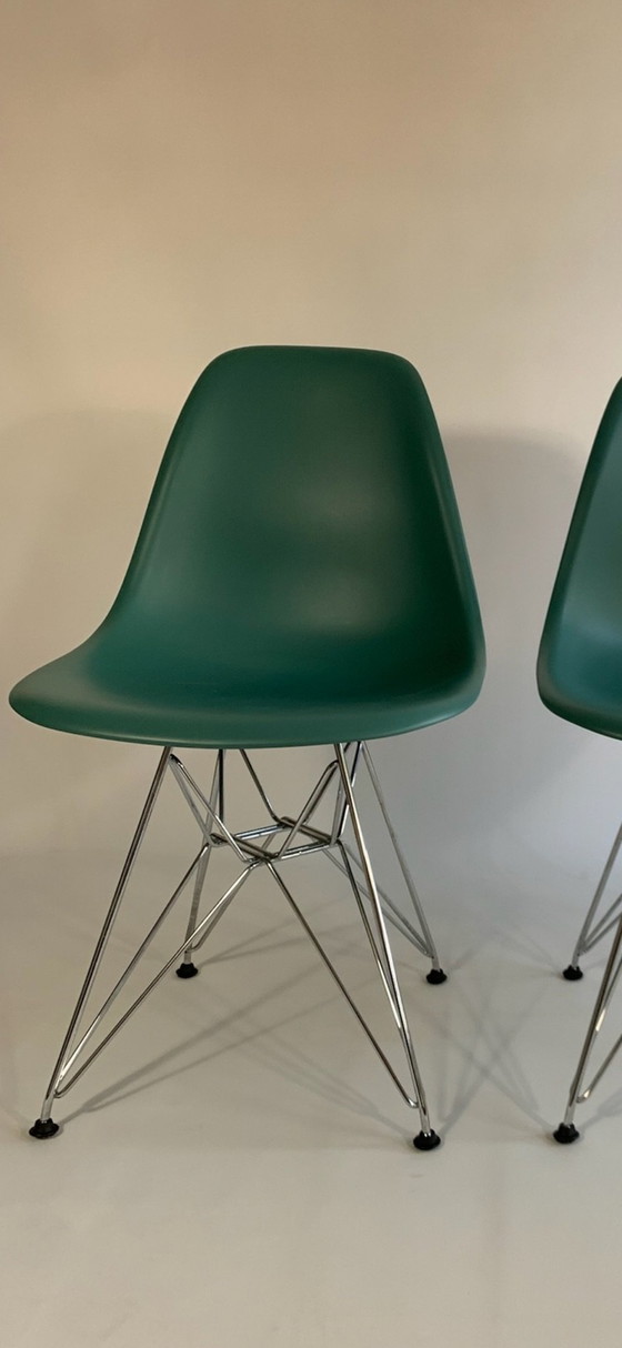 2x chaise Vitra Eames DSR – Chaises de salle à manger, Chrome, Plastique (photo 5 of 5)