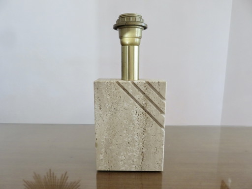 Lampada in travertino Italia anni '70