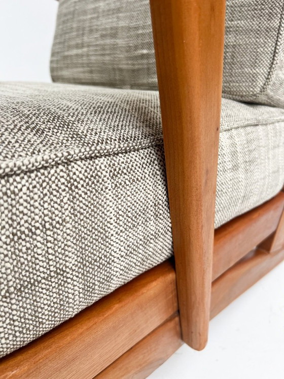 Image 1 of Poltrona in legno con struttura a fuso, stile metà secolo, anni '60 (singola unità)