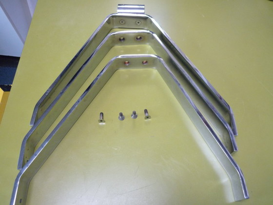 Image 1 of Table de salon vintage verre et chrome