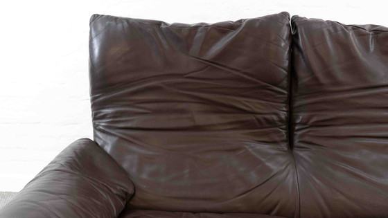 Image 1 of Cassina Maralunga 3-Sitzer-Sofa aus Leder von Vico Magistretti