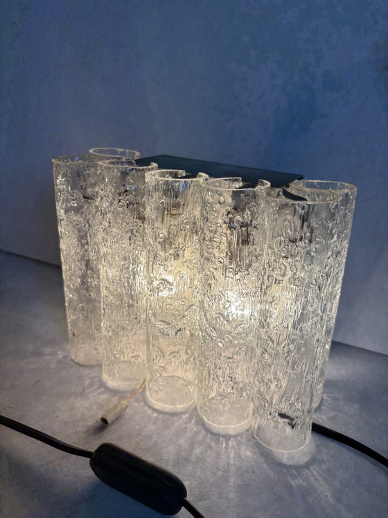 Image 1 of Ensemble d'appliques vintage Doria Leuchten, tubes en verre glacé, 1960