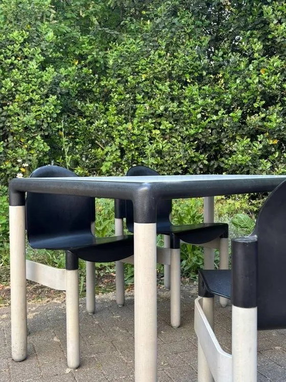 Grey wash Thonet Flex by Gerd Lange dining table, 130×80 cm | Mid-century design with character 1 of 11 (photo 10 of 14)