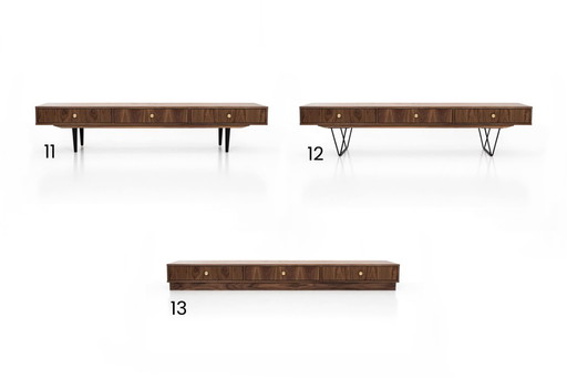 Walnut lowboard 3 drawers - L01