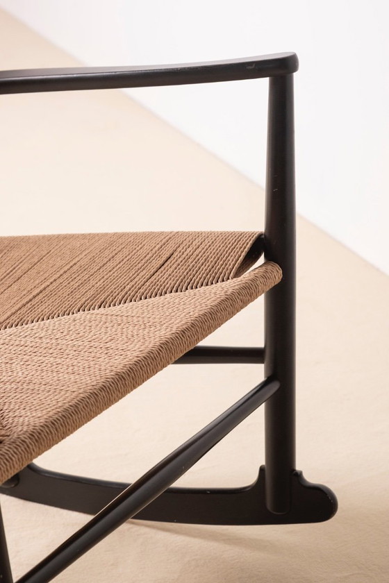 Image 1 of Sedia a dondolo nera Hans J. Wegner J16, 1969 FDB