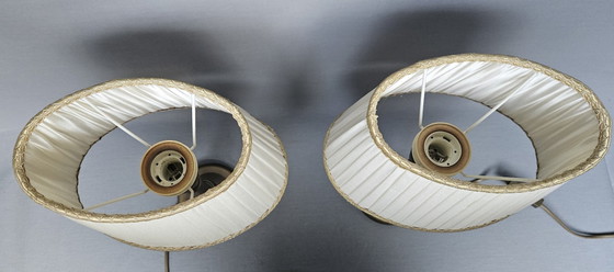 Set of 2 Mid-Century Brass Table Lamps – Honsel Leuchten (Germany, 1960s/1970s) (photo 11 of 14)