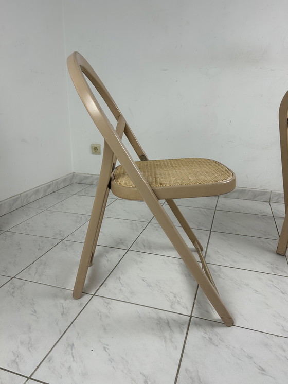 Image 1 of 6x Sedia pieghevole italiana Gigi Sabadin per Crassevig modello Arca