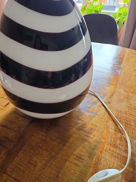 Image 1 of Lampada da tavolo di design 'Spiral Egg' – Vetro opalino – Vintage ILU