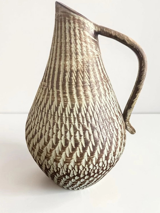 Vintage Ceramic Vases Set from West Germany | B&M Höhr Jug and Fat Lava Vase Bay Studio Pottery | Mid Century (photo 6 of 6)