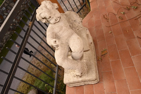 Late 19th Century Italian Carved Stone Putto – Sculpture, Vintage (photo 9 of 39)