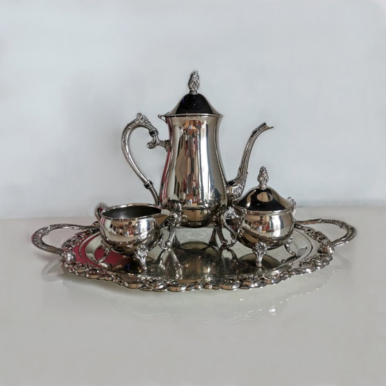 Image 1 of SET DA CAFFÈ ARGENTATO