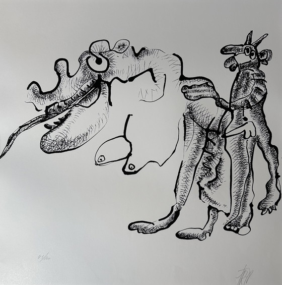 Image 1 of Genummerde zeefdruk - Frits Vertongen - Gesigneerd