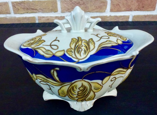 Alka Kunst - Bavaria - Vintage - Schaal - met deksel - Porselein, Tafelstuk.