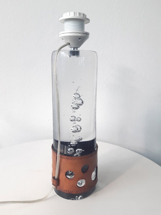 Image 1 of Bellissima lampada in vetro massiccio di Daum, lampada da tavolo vintage in cristallo francese