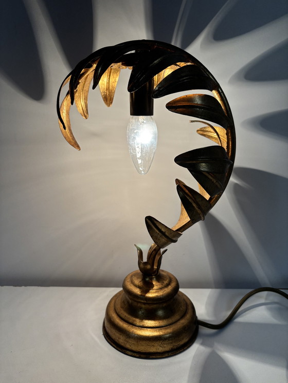Image 1 of Hollywood Regency gilded table lamp in the style of Hans Kögl, Germany, 1970s
