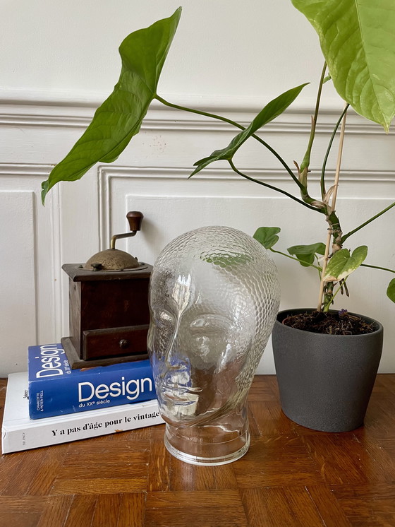 Image 1 of Vintage glazen paspop hoofd