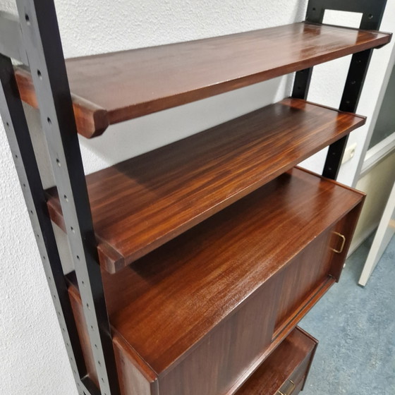 Vintage wall cabinet modular wall rack Formule furniture bookcase – Shelving unit, Wood (photo 6 of 15)