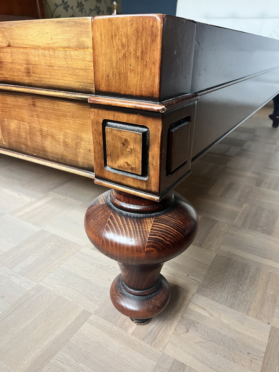 Image 1 of Letto a slitta in legno massello fatto a mano Kingsize con etichetta