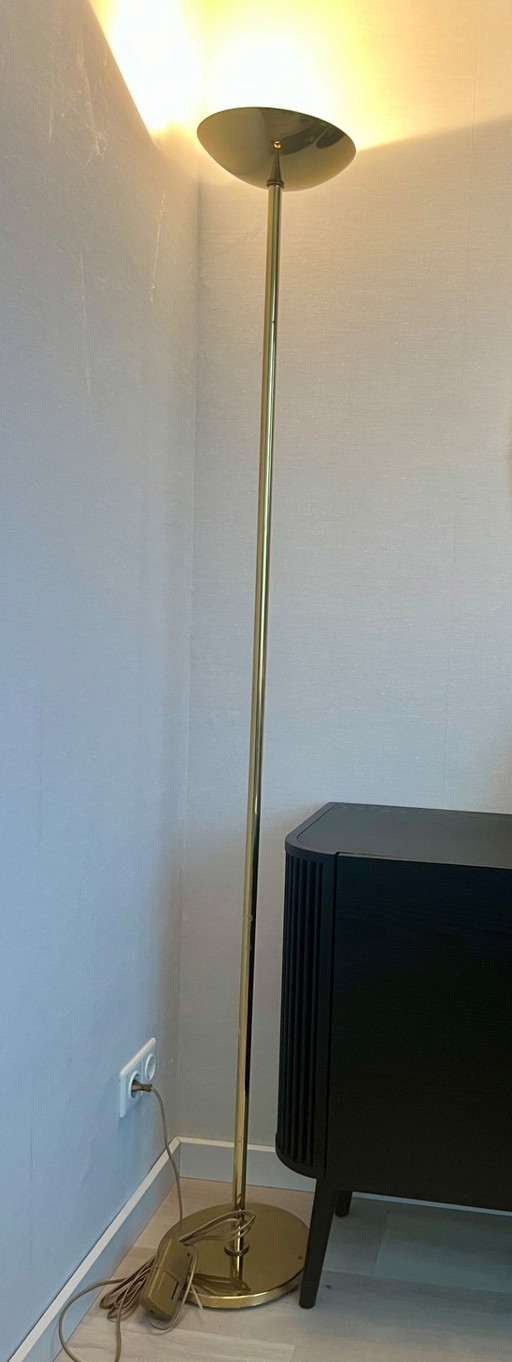 Lampadaire La Relco doré avec variateur – lot de 2 – luminaires vintage/design