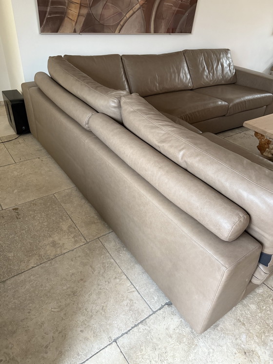 Image 1 of Prachtige leren bank groot is speciaal op maat gemaakt 